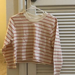 striped pink x karla tee
